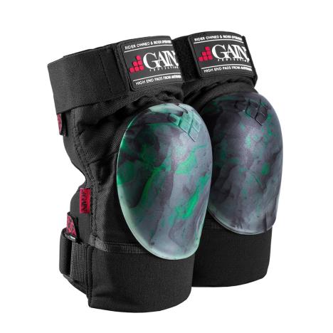 Gain Protection 'The Shield' Hard Shell Knee Pads - Green Swirl £55.00